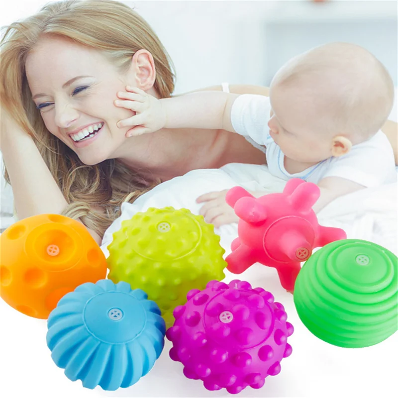 นวด Sensory Balls ของเล่นเด็ก Rattles ของเล่น Textured Hand Touch จับทารก Senses Development ของเล่นสําหรับทารก 0 -6 12 M