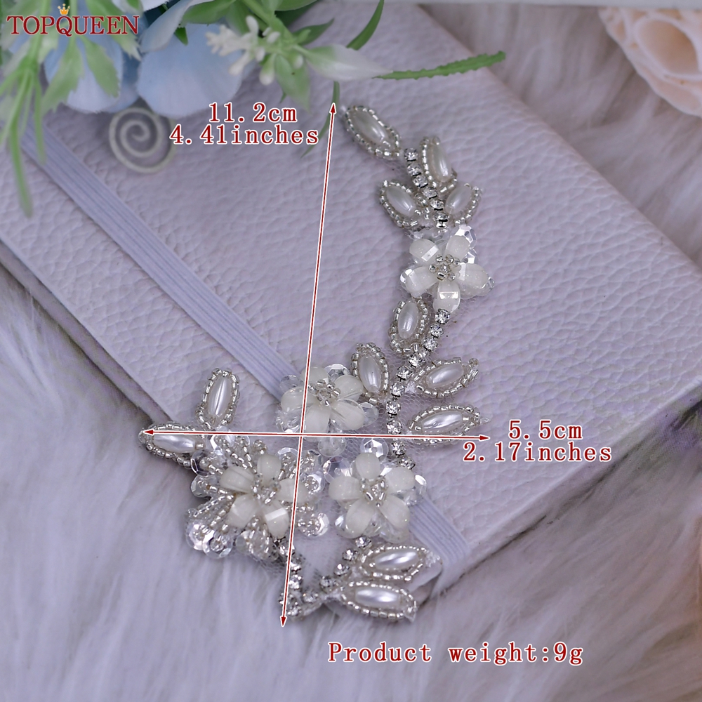 Topqueen รองเท้าส้นสูงแผ่นปะติดแบบ DIY สำหรับงานแต่งงานกำไลพร้อมแหวนผู้หญิงอุปกรณ์ตัดเย็บชุด SP11ปรับแต่งได้