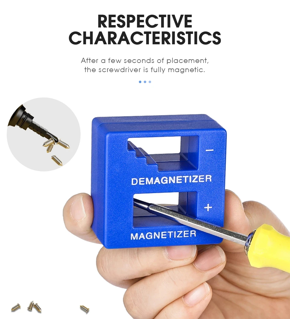 Screwdriver 2 in 1 Magnetizer Demagnetizer Professional Magnetizing Pickup Tool for Screw Driver Drill Bit Hand Tool Parts