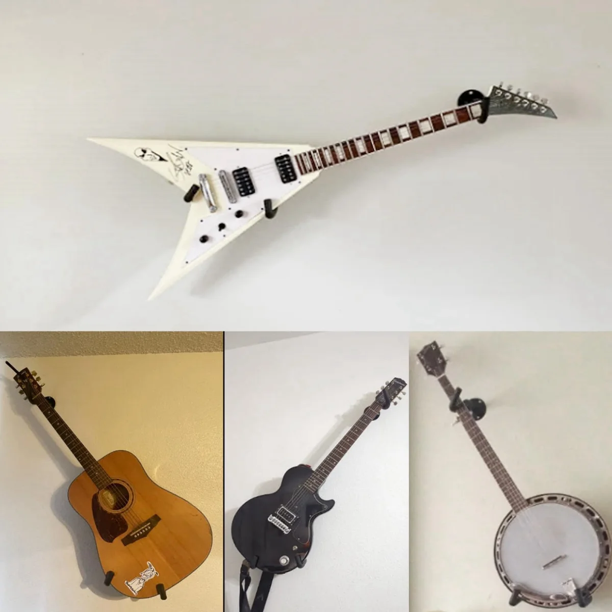 Metall Gitarre Wand Halterung Aufhänger Ständer für Akustische Gitarre Bass Violine Mandolinen Lamellen Unterstützung Horizontale Rack Halter Haken