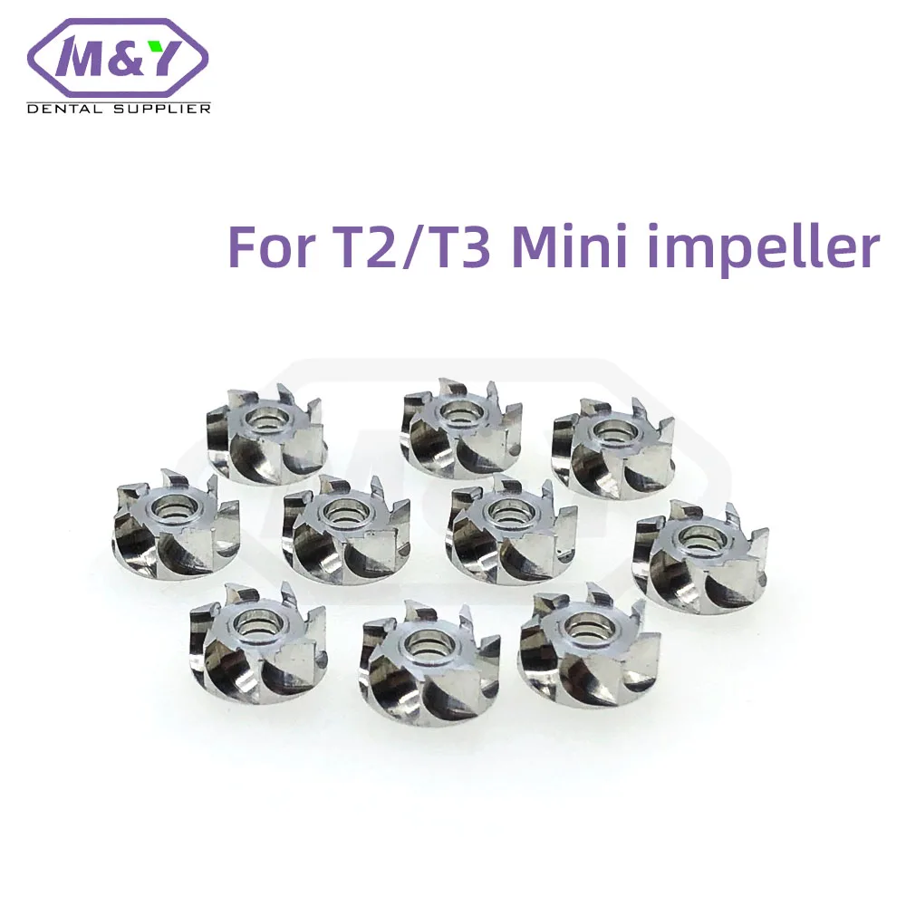 10 Buah Impeller Gigi Handpiece Impeller/Suku Cadang Handpiece Gigi Bagian Pemutih Gigi