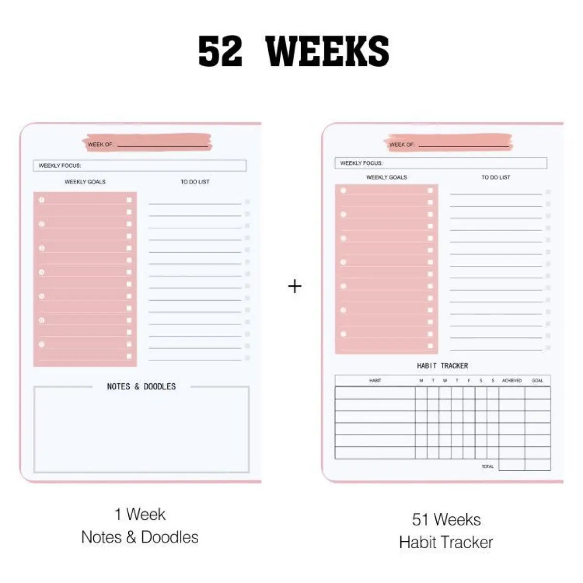 2026 Tree Pattern Spiral Bound Weekly Planner & Notebook & Schedule Organizer, Stationery For Office & School & Study, Plan Book