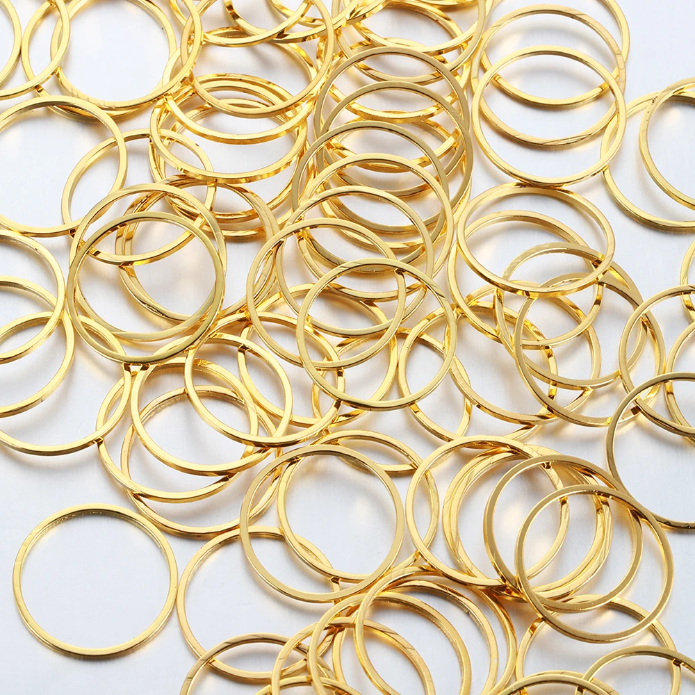 20-50pcs ต่างหูทํา Hoops Connectors ปิดวงกลมแหวนสําหรับ DIY จี้เครื่องประดับทําอุปกรณ์