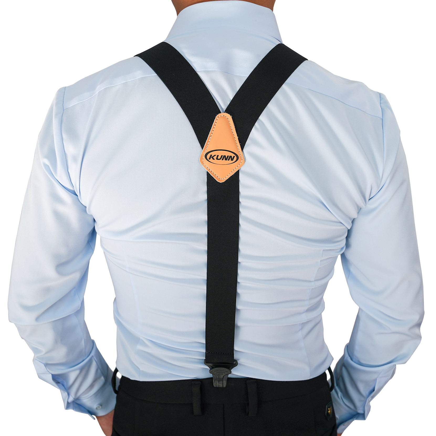 Tirantes para hombre KUNN: tirantes elásticos estilo espalda en Y de 1,5 pulgadas de ancho y clips de plástico