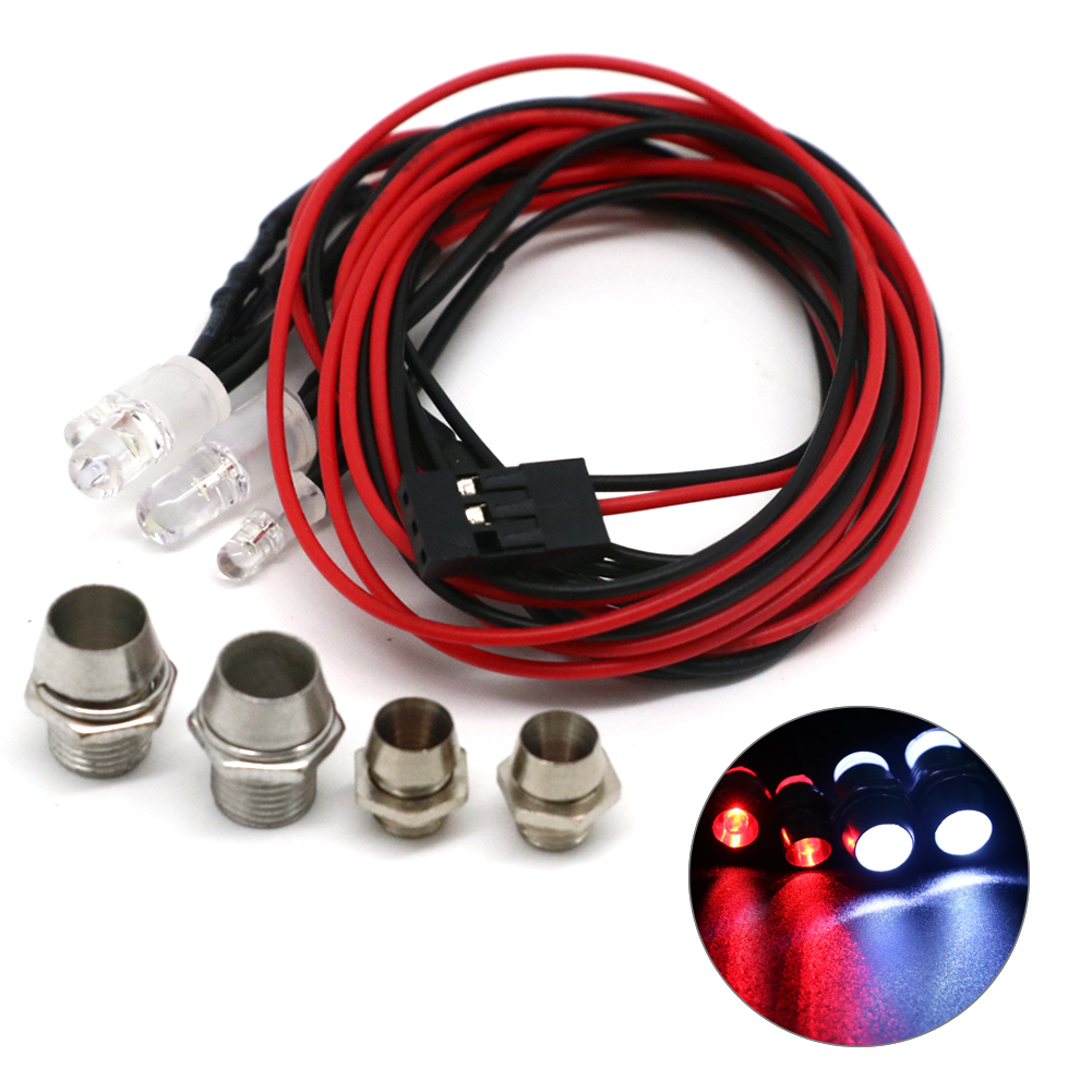 2 / 4 / 6 / 8 ไฟความยาว 70 ซม.RC LED Night ไฟหน้าไฟหน้า 3/5 มม.LED Light สําหรับรุ่น Drift Crawler รถสําหรับ RC รถ
