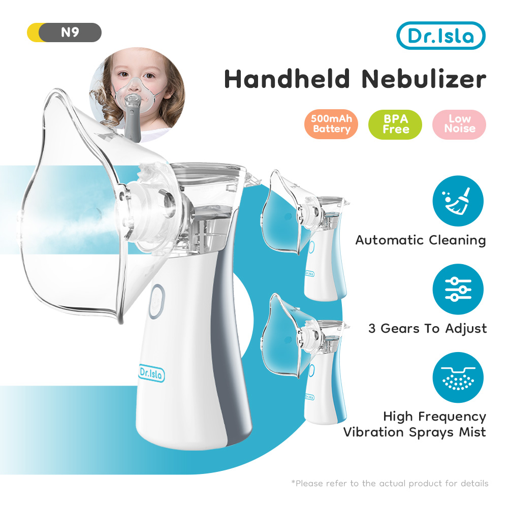 Dr.isla ハンドヘルドポータブルネブライザー喘息吸入器アトマイザーサイレントミニ医療ネブライザー加湿器大人子供ヘルスケア