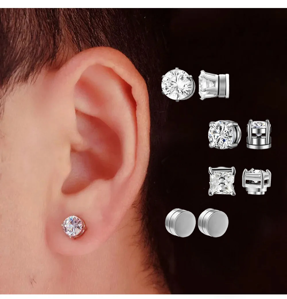 2 uds. Clips magnéticos para las orejas, pendientes sin perforación, imán fuerte, Piercing falso, joyería para hombres y mujeres, pendientes con Clip para niños y niñas