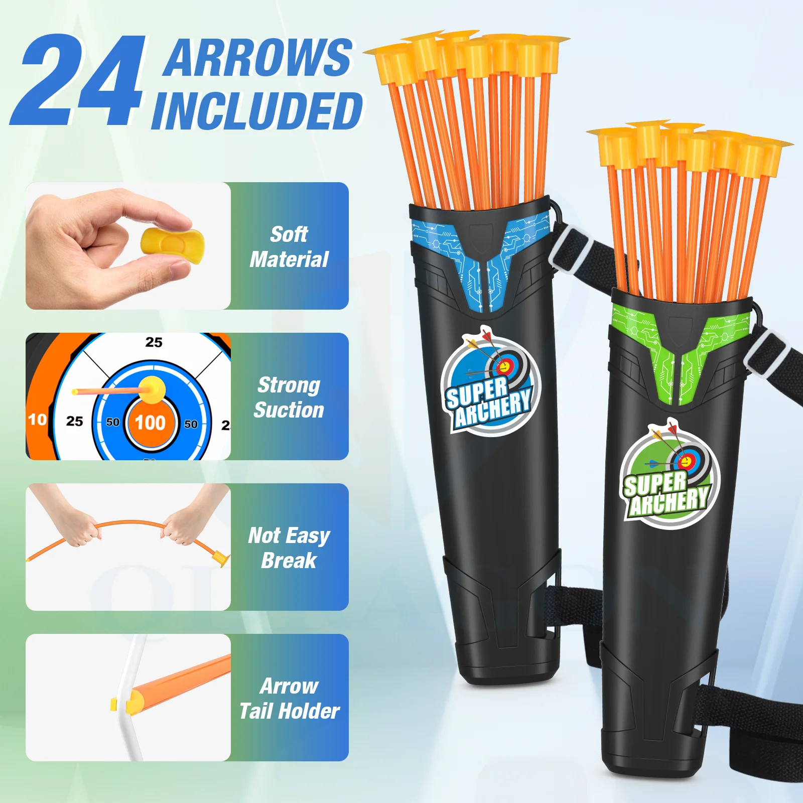 Bow และ Arrows สําหรับเด็กเด็กยิงธนู Bow Recurve Bow กีฬากลางแจ้งเกมการล่าสัตว์ยิงของเล่นเด็กของขวัญชุดโบว์ชุด