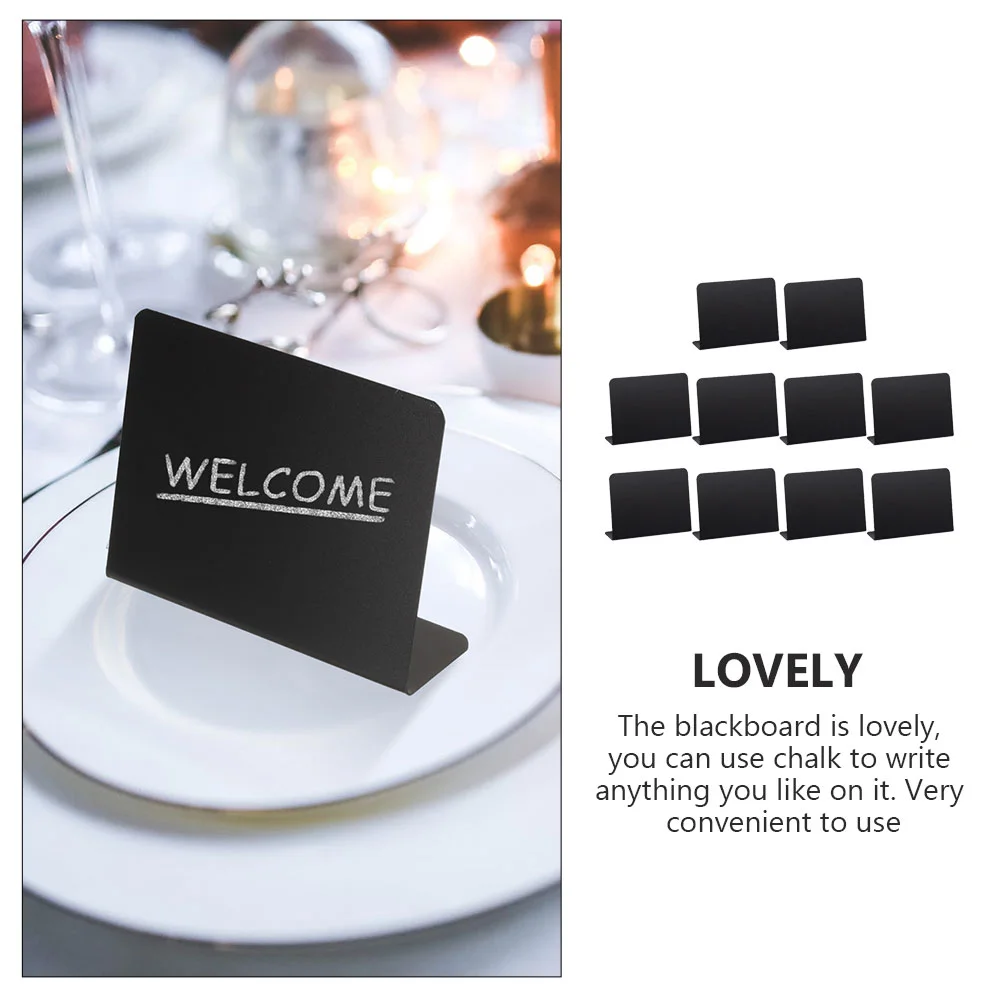 10 Pcs Mini Food Sign Black Writing Chalkboards Price Display Decorative Blackboard Menu Boards For PVC Multifunctional Message