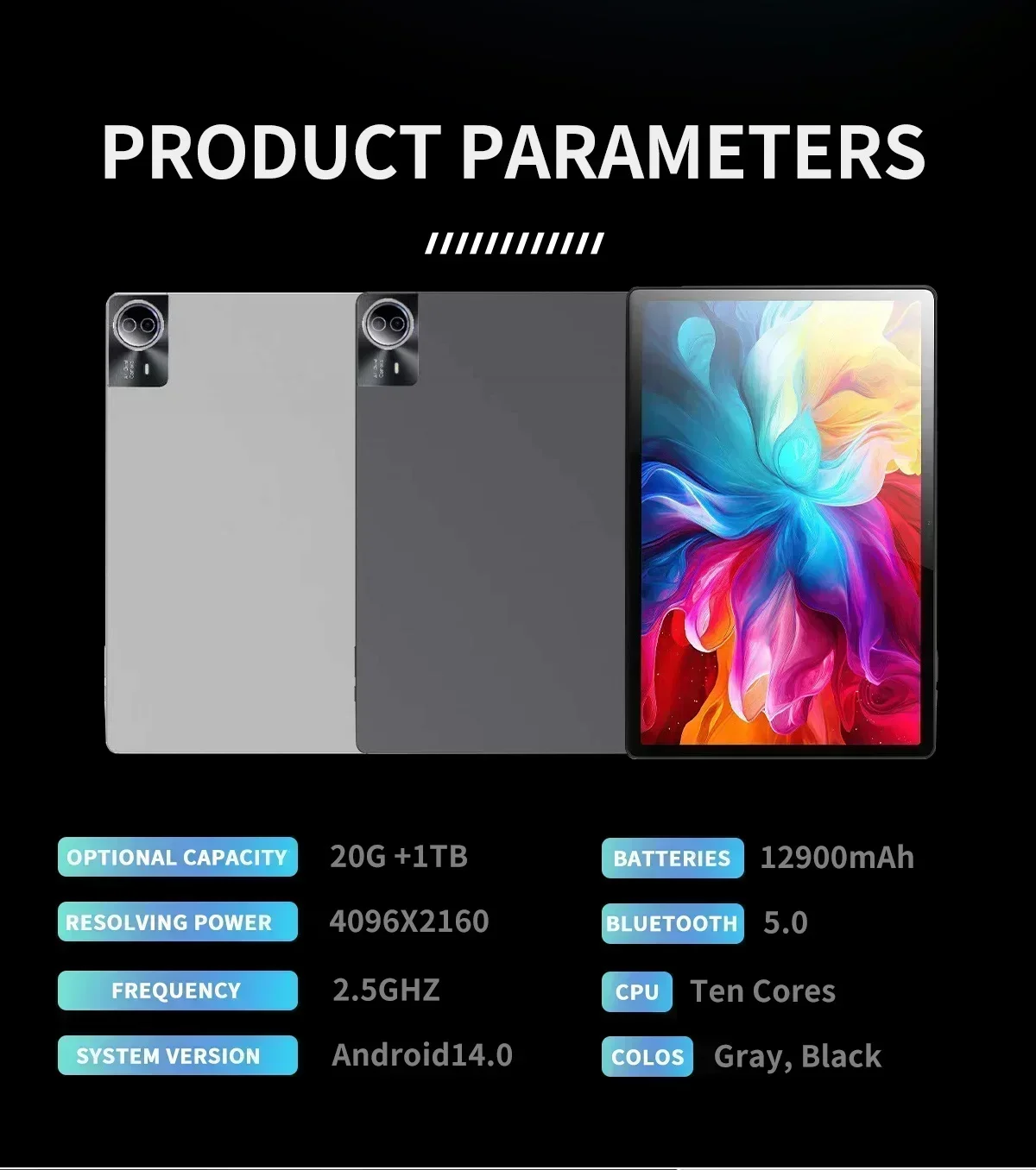 Android 14,0 Tablet neu 10.1.12.14 Zoll 10 Core Google Play Dual 4g/5g Netzwerk GPS Bluetooth WLAN-Tablets 20GB RAM 1TB ROM