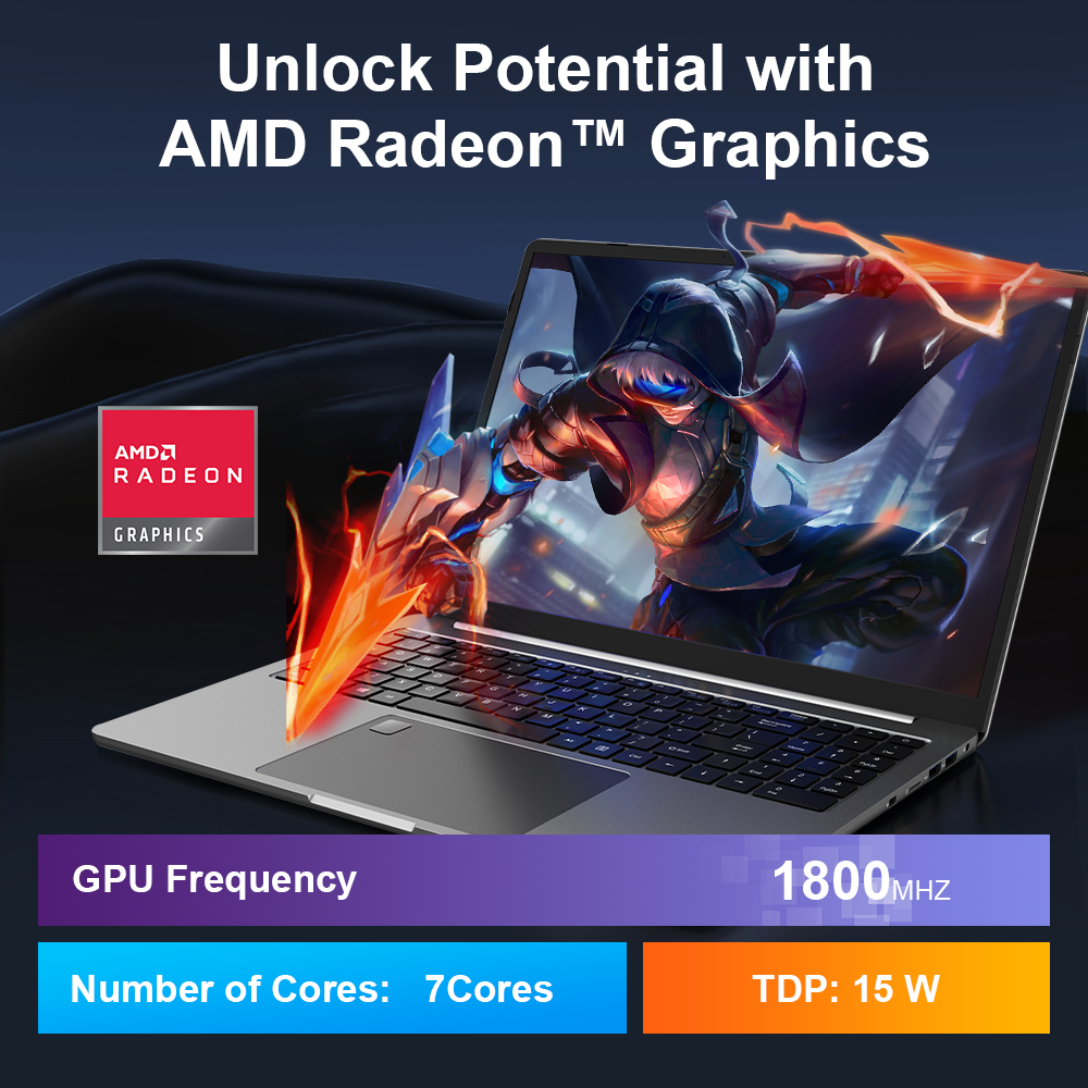 Ninkear A15 Pro ordinateur portable AMD Ryzen 5 7430U 16GB RAM 1TB SSD déverrouiller par empreinte digitale 16 pouces 120Hz 2560*1600 écran ordinateur portable