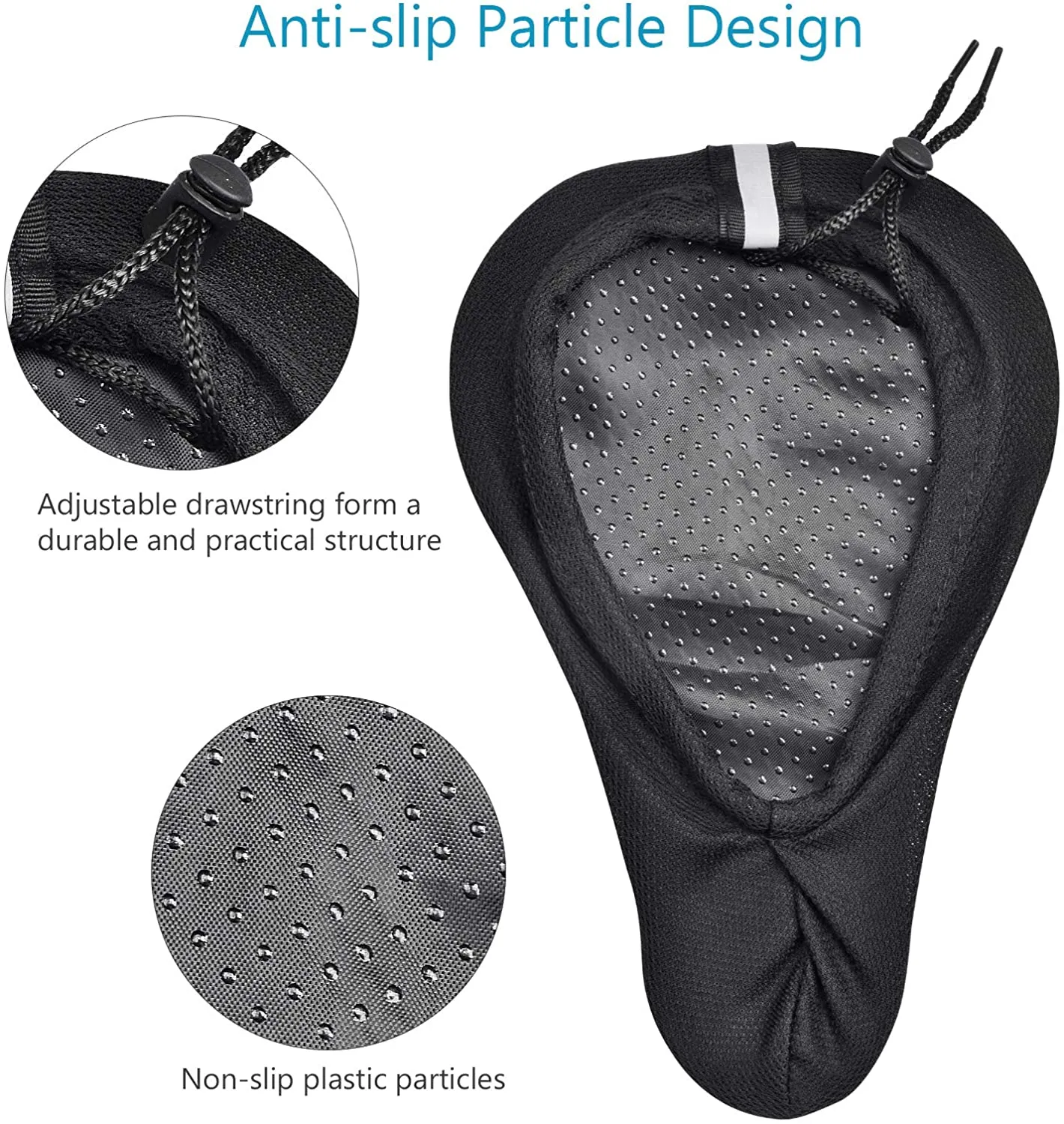 Soft 3D Padded Cycling Bicycle MTB Bike Saddle Seat Cover Cushion Sponge Foam Comfortable Saddles Mat Bicycle Accessory