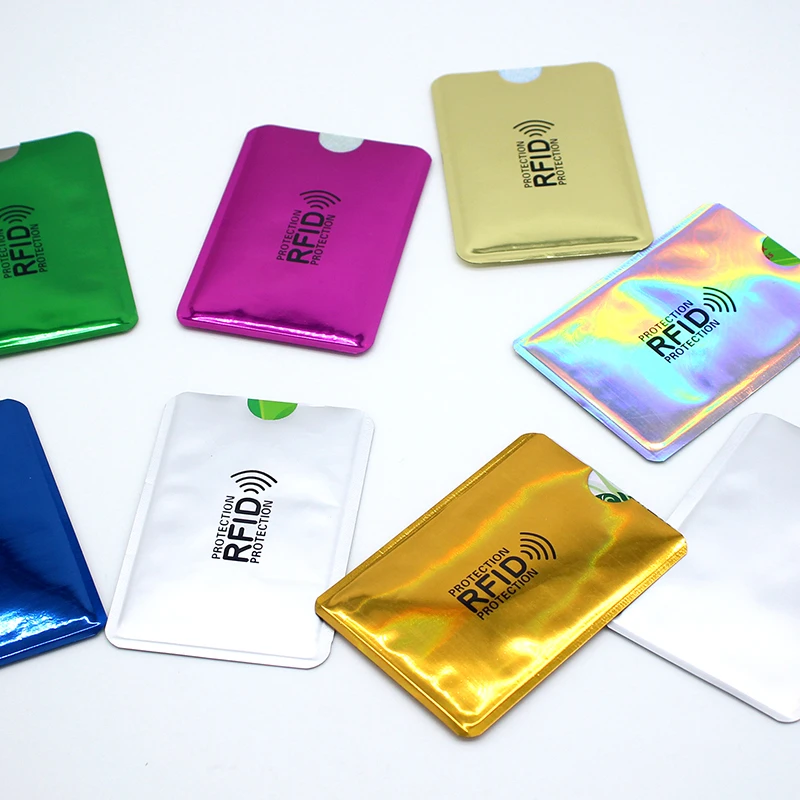 10 stücke Anti-Scan Karte Hülse Anti-magnetische Anti-diebstahl Anti RFID/NFC scannen Aluminium Folie sicherheit Bank Karte ID Karte Halter