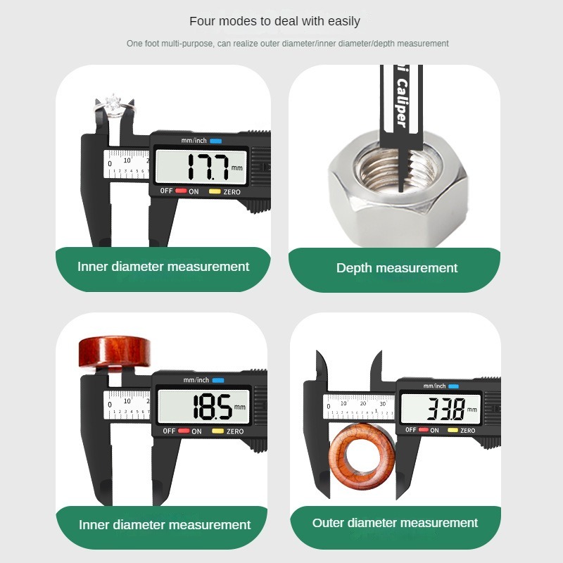 LCD-Display, 150 mm, elektronischer digitaler Messschieber, Messschieber, Mikrometer mit Aufbewahrungsbox für die Messung mechanischer Komponenten