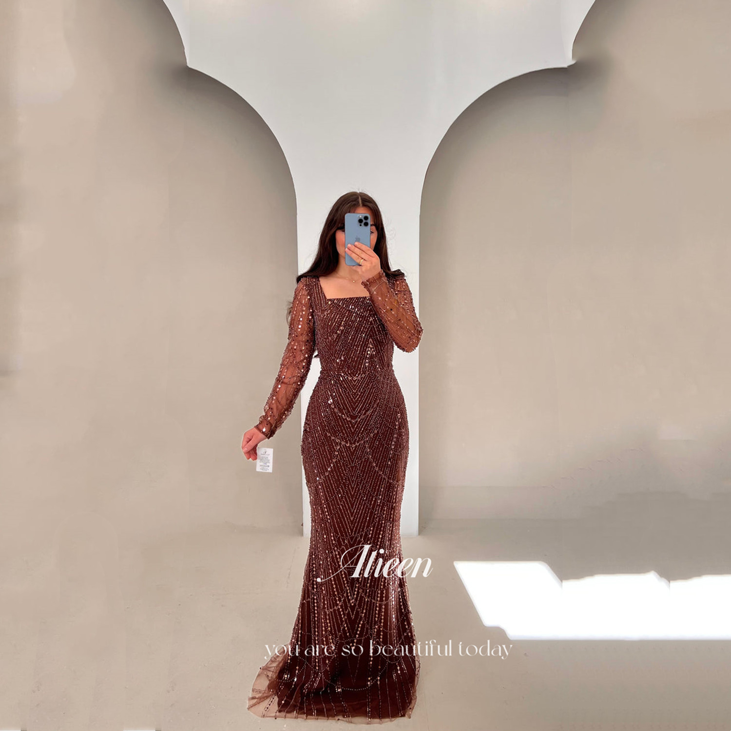 Aileen Maßgeschneiderte Abendkleider für besondere Anlässe, Perlen, Damen-Abschlussballkleid 2025, Hochzeits-Party-Kleider, Meerjungfrau