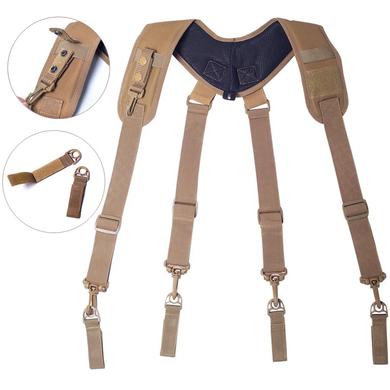 Outdoor Adjustable Equipage Suspender X Type Tactics Braces New Tactical Suspenders Men Duty Belt Harness Combat Readiness Strap