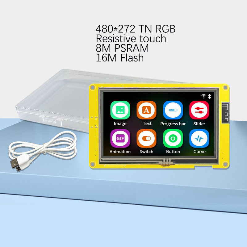 ESP32-S3 HMI 8M PSRAM 16M 플래시 Arduino LVGL WIFI 및 Bluetooth 4.3 "480*272 스마트 디스플레이 화면 4.3 인치 RGB LCD TFT 모듈