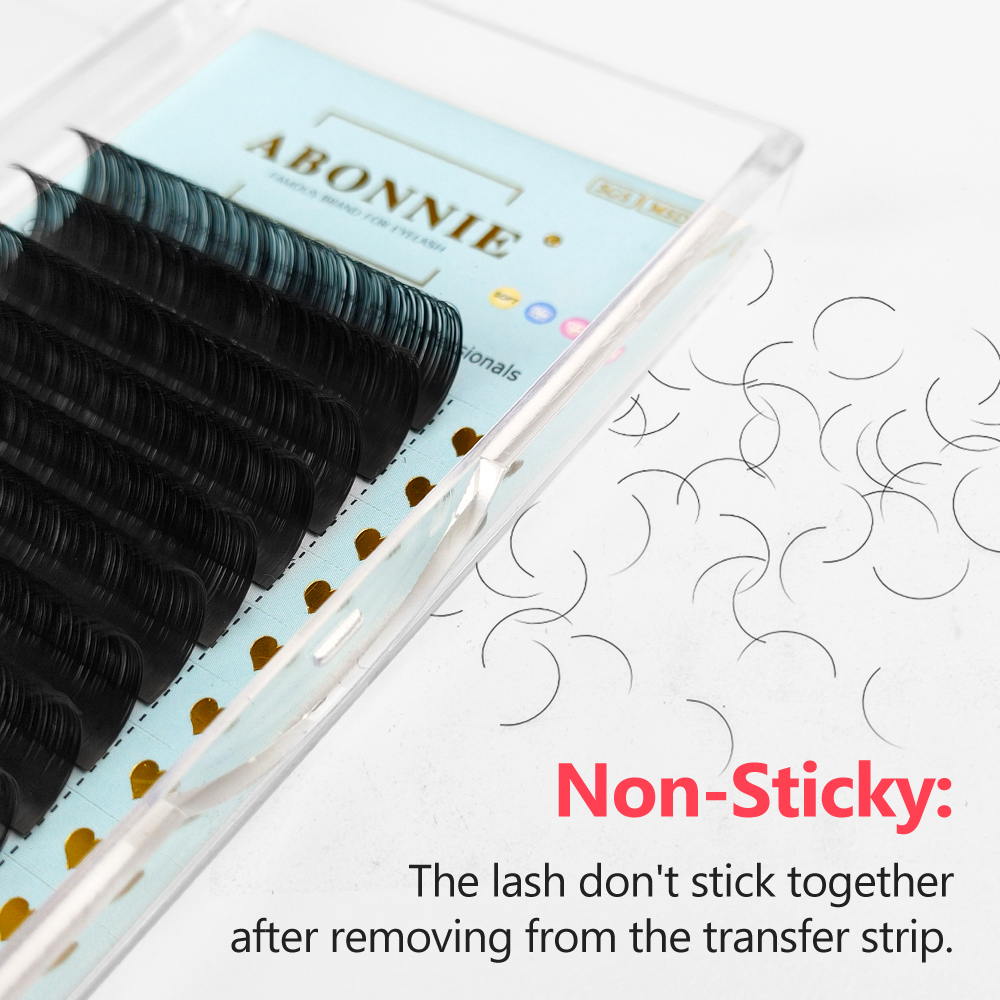 Abonnie Pestañas de cachemira con volumen negro mate C CC D Extensiones de pestañas individuales Maquillaje Cilios