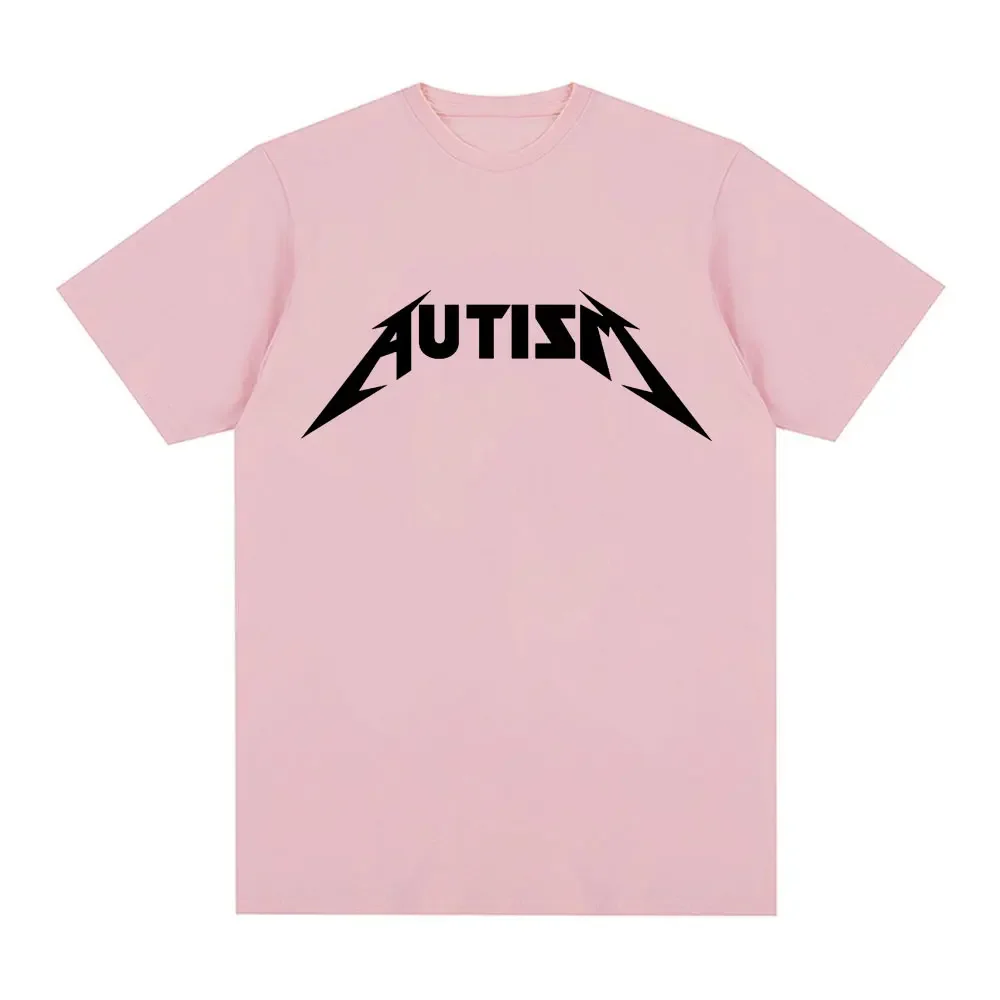 自閉症メタルロックミーム Tシャツ男性女性ファッションヒップホップ半袖特大 Tシャツ夏のスポーツルーズ Tシャツトップス