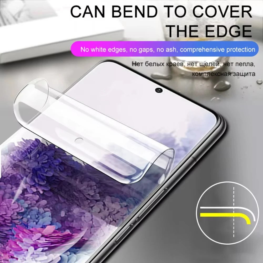 NNBILI 4 stuks Hydrogel Film Voor Samsung Galaxy S24 S23 S22 S21 S20 Ultra Plus Screen Protector Voor Samsung S25 Ultra S20 S21 FE