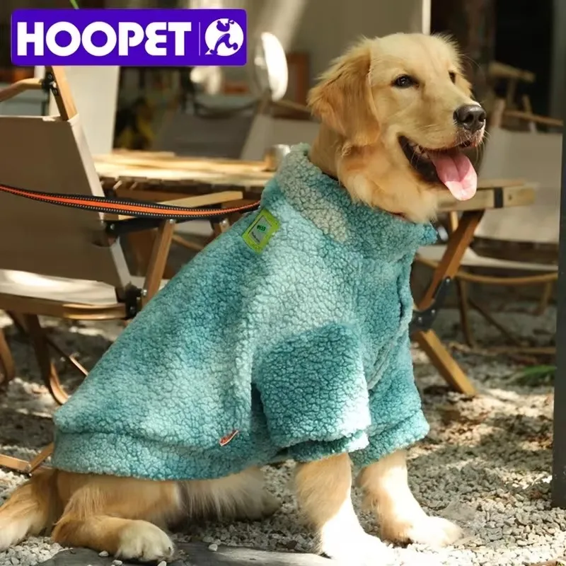 HOOPET 3XL-7XL Mùa Đông Dày Lớn Quần Áo Cho Chó Con Cừu Len Áo Khoác Trung Chó Lớn Chống Gió Phối Phụ Kiện Dành Cho Thú Cưng