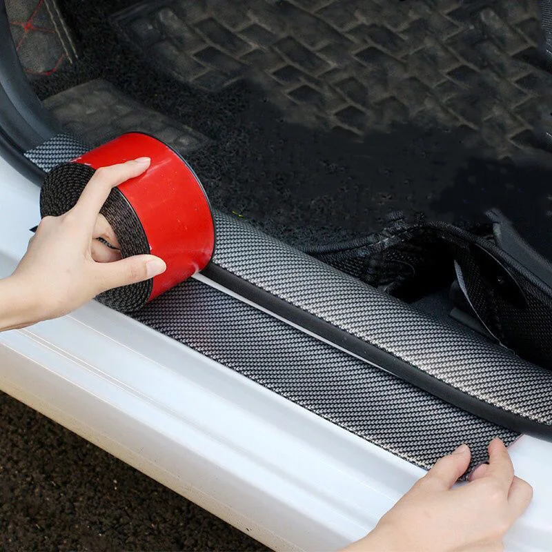 Xe Ô Tô Xe Hơi Gắn Cửa Miếng Dán Bảo Vệ Màn Đen Sợi Carbon Chống Trầy Xước Bảo Vệ Cửa Xe Ô Tô Edge Xà Thân Cây Bảo Vệ