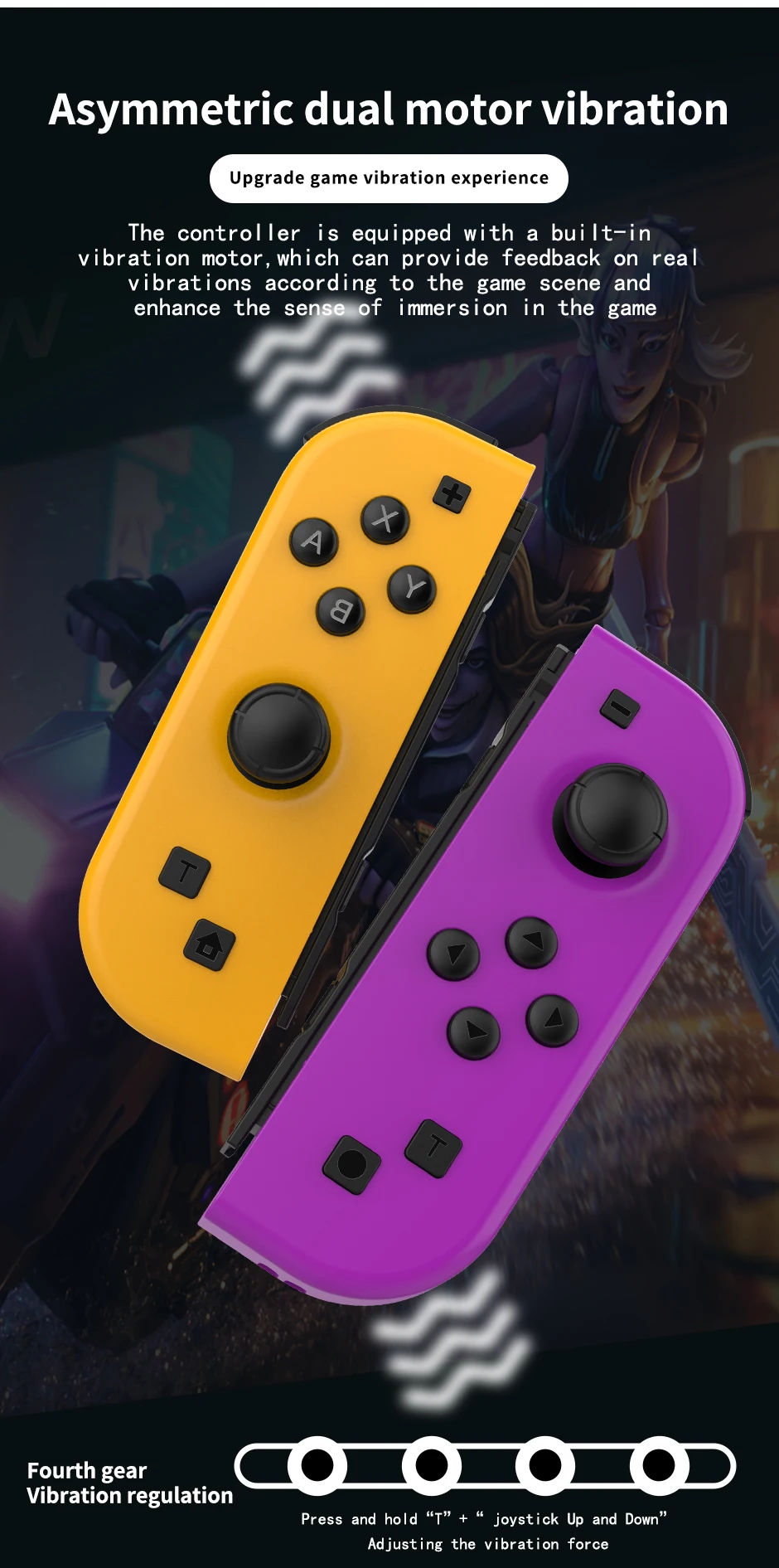 Joy Pad Joycons controlador para Nintendo Switch Joystick Gamepad consola de juegos inalámbrica Joypad Turbo función de despertador