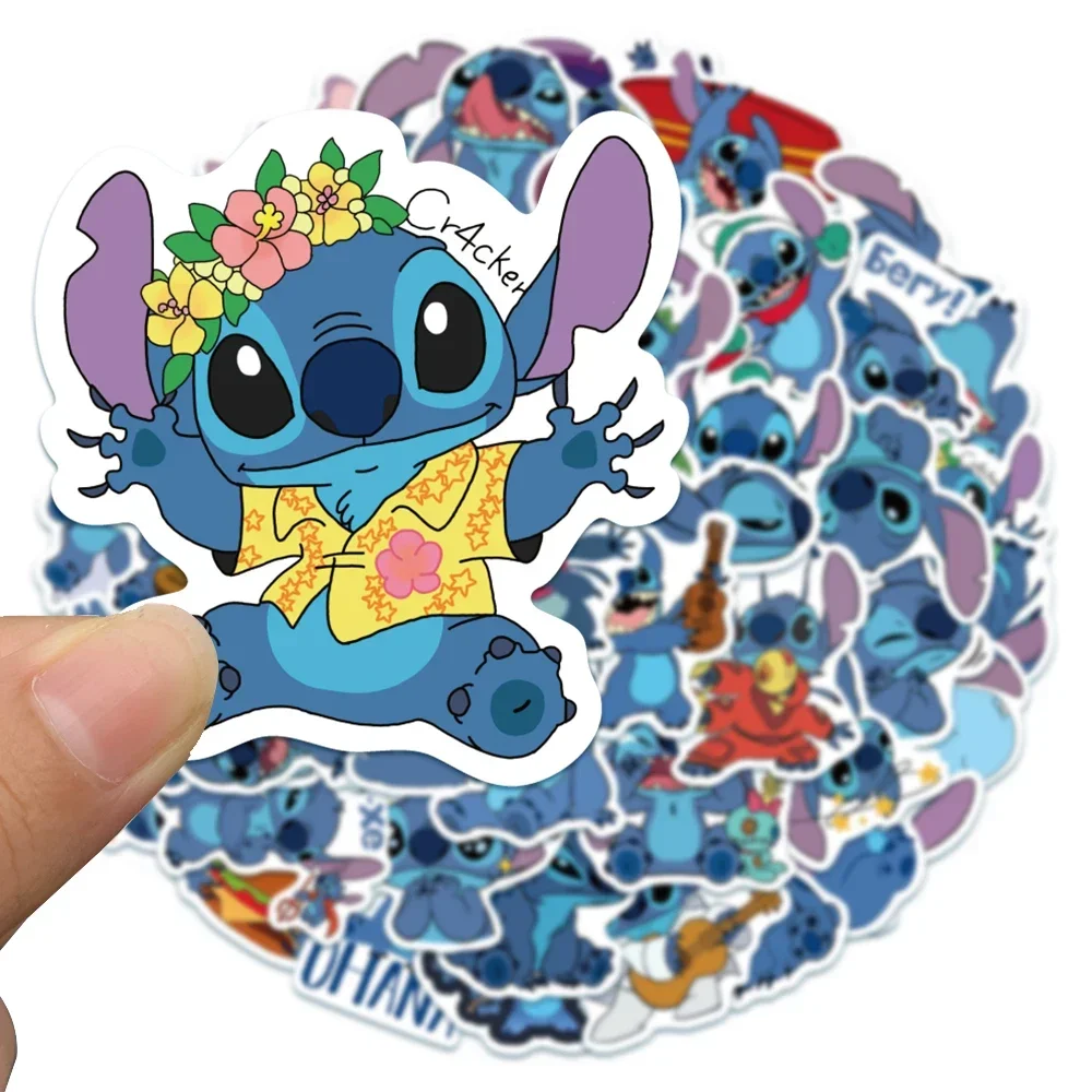 Disney Anime Cartoon Adesivi kawaii Lilo & Stitch Graffiti Decalcomanie per Diario Laptop Bagagli Skateboard Diario Decalcomanie Giocattolo Classico