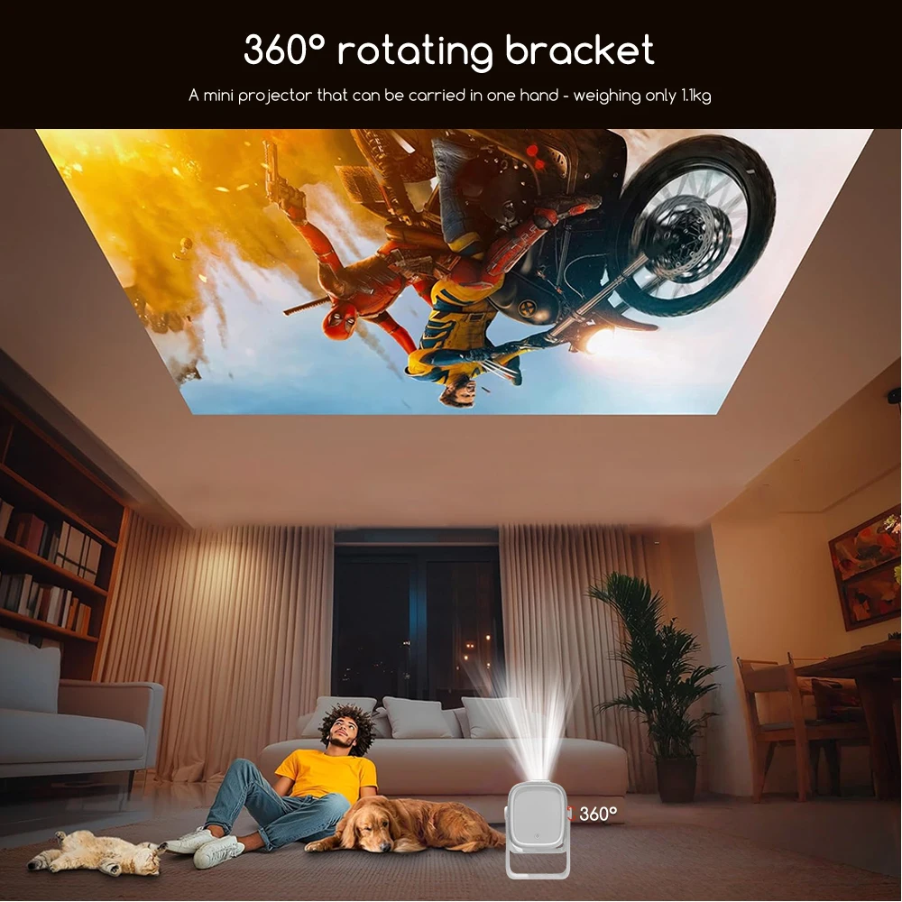 Everycom R16 Proyector Full HD 1080P 4K Smart Bluetooth WiFi 6 Android 12 16000 lúmenes Enfoque automático Proyectores de cine en casa