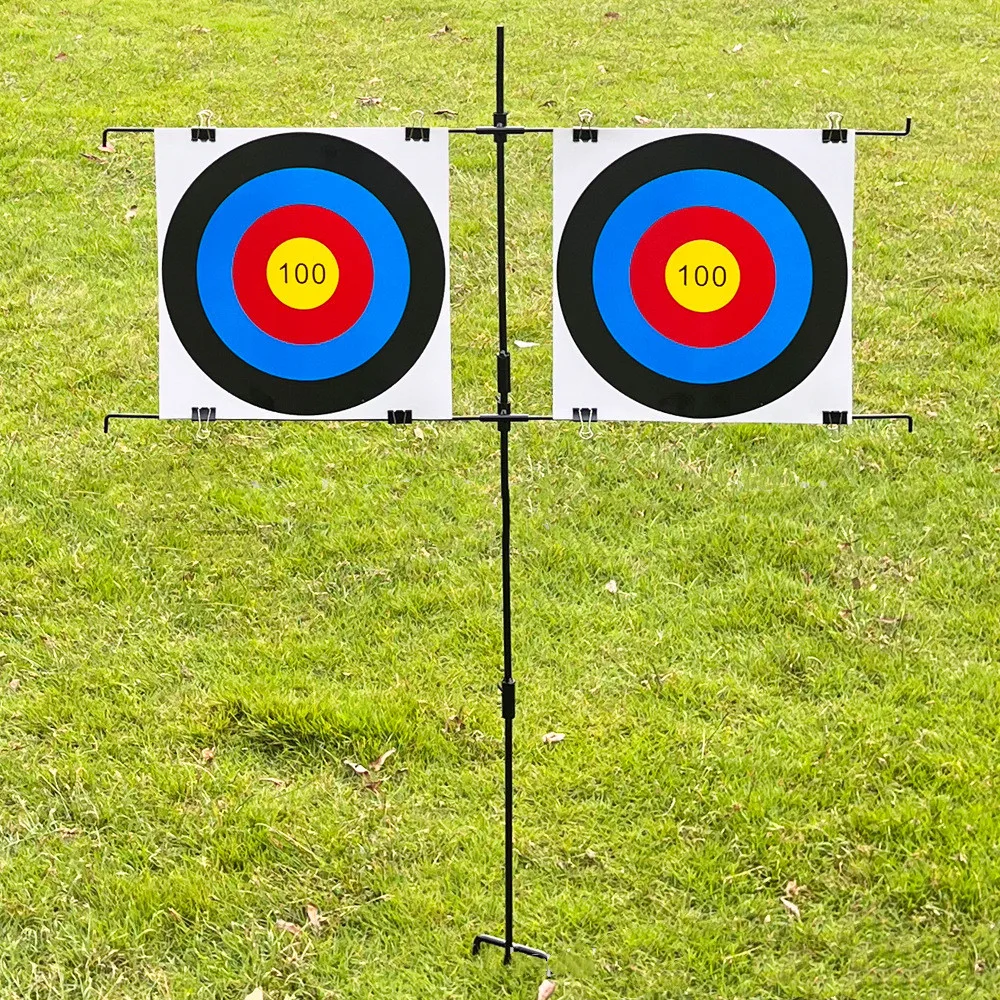 Adjustable Shooting Target Stand for Outdoor Paper Shooting Target Stand Range BB Gun Airsoft Airgun Paintball Hunting Shooting