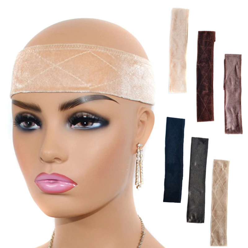 Banda de agarre de peluca de terciopelo antideslizante para frente de encaje, accesorio para el cabello elegante para mujer, diademas cómodas para asegurar tu peluca