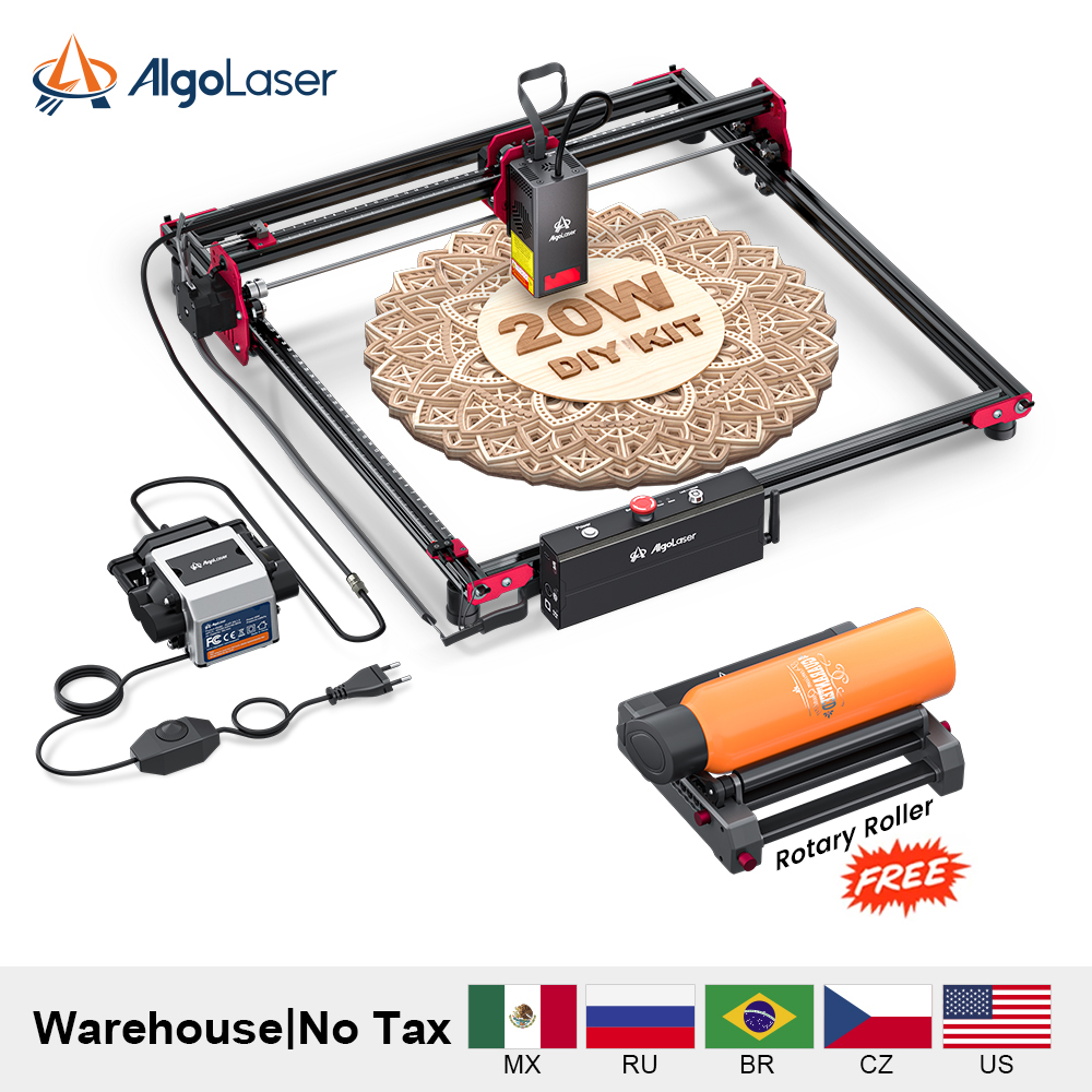 Algo laser diy kit 144w leistungs starker laser gravur schneider mit rotations walze wifi offline cnc holz arbeiter gravur schneide maschine