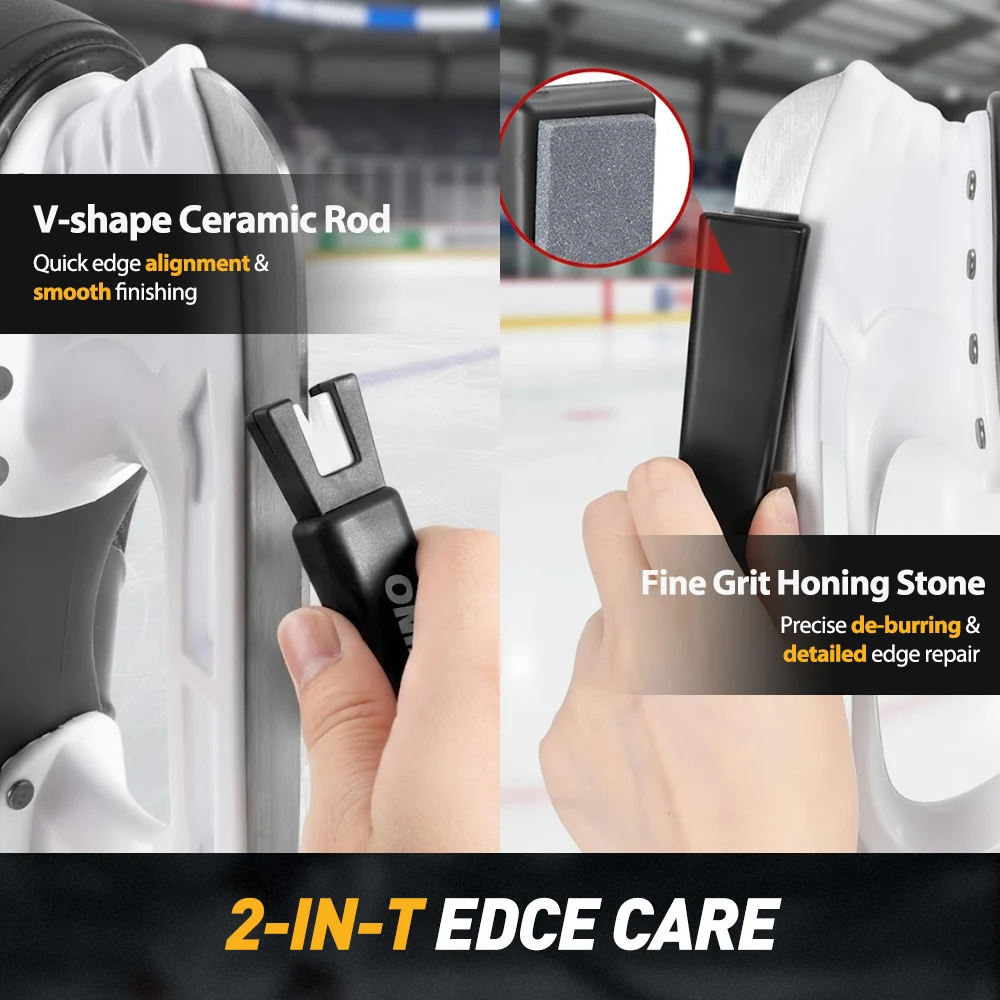 Eishockey Handheld Ice Skate Edge Blade Sharpener Hockey Zubehör Schärfstein Werkzeug für Eishockey Skates Skating Blade