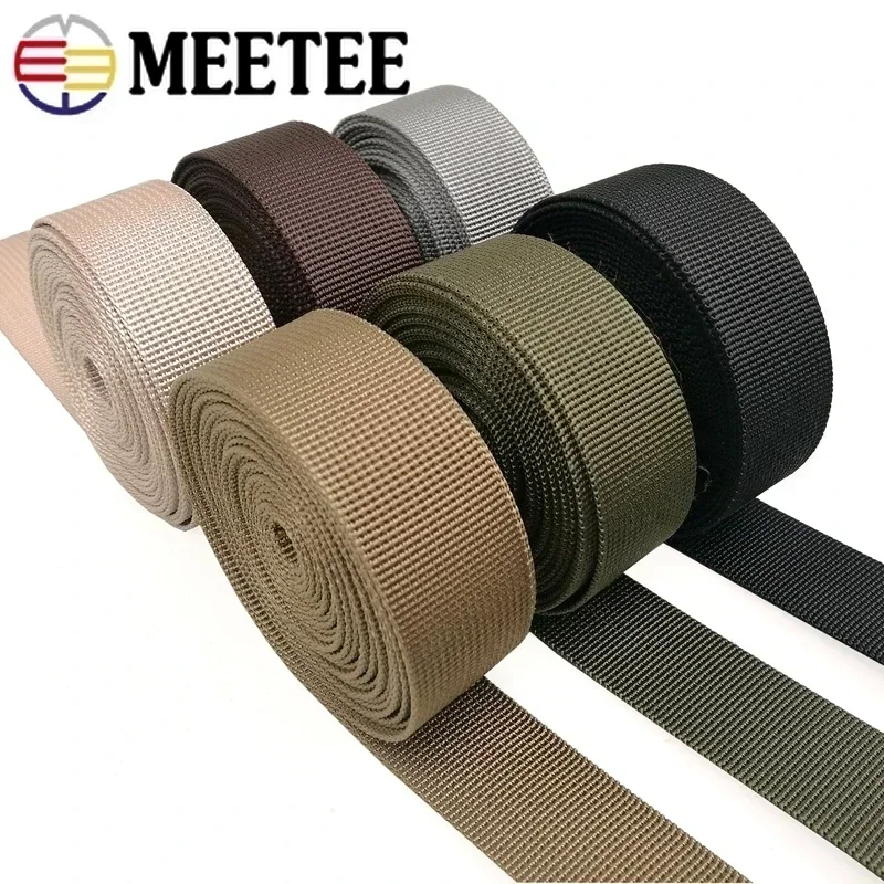 5 Mét 20-38Mm Xanh Lá Quân Đội Vải Nylon Băng Viền May Chất Liệu Dây Đai An Toàn Ba Lô Túi Đeo Khóa quần Áo Phụ Kiện