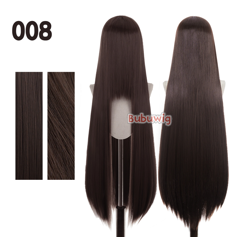 Bubuultraviolet-Perruque Synthétique Longue et Lisse de 100cm, Perruques Cosplay de Plus de 100 Couleurs, Noir, Blanc, Rouge, Bleu, Marron, Degré de Chaleur