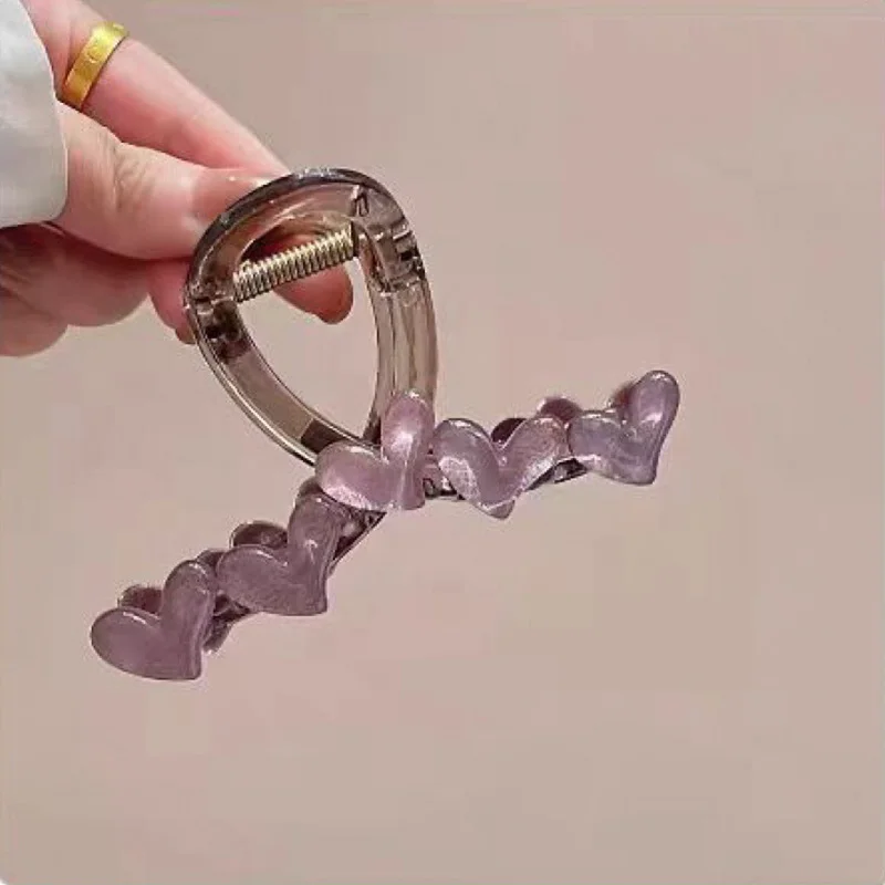 Clipe de amor feminino, cor de geleia coreana, faixa simples para a cabeça, clipe de cabelo floresta, elegante e fresco, novo, 1pc