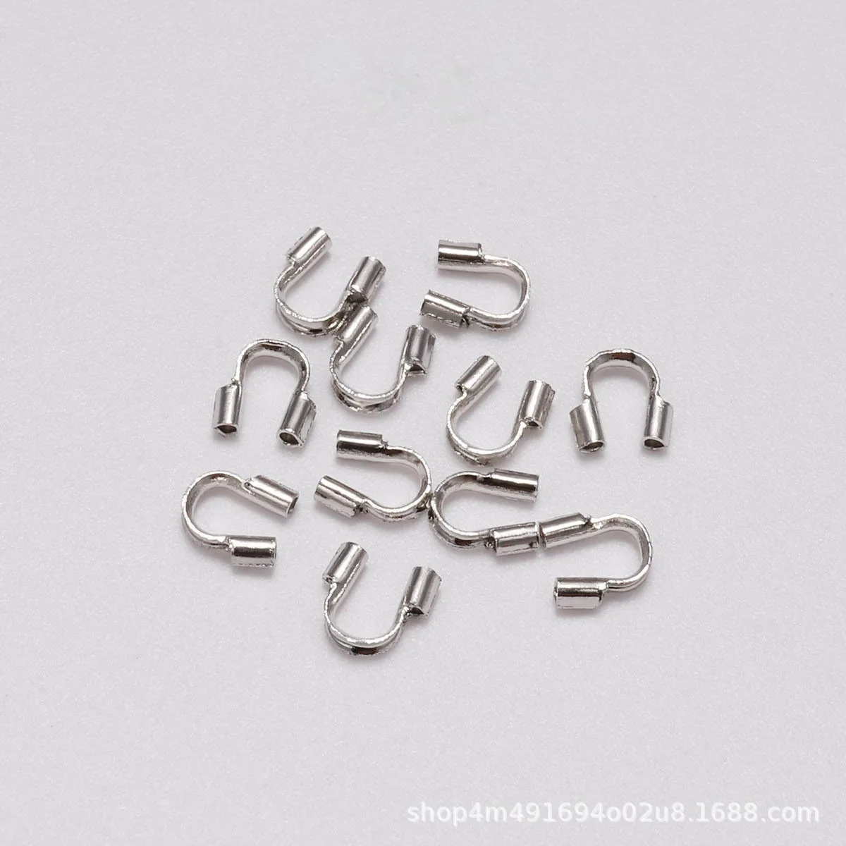 30-100pcs 4.5x4 มม.ป้องกันสายไฟลวด GUARD Guardian ป้องกันลูป U รูปร่างอุปกรณ์เสริม Clasps สําหรับเครื่องประดับทํา
