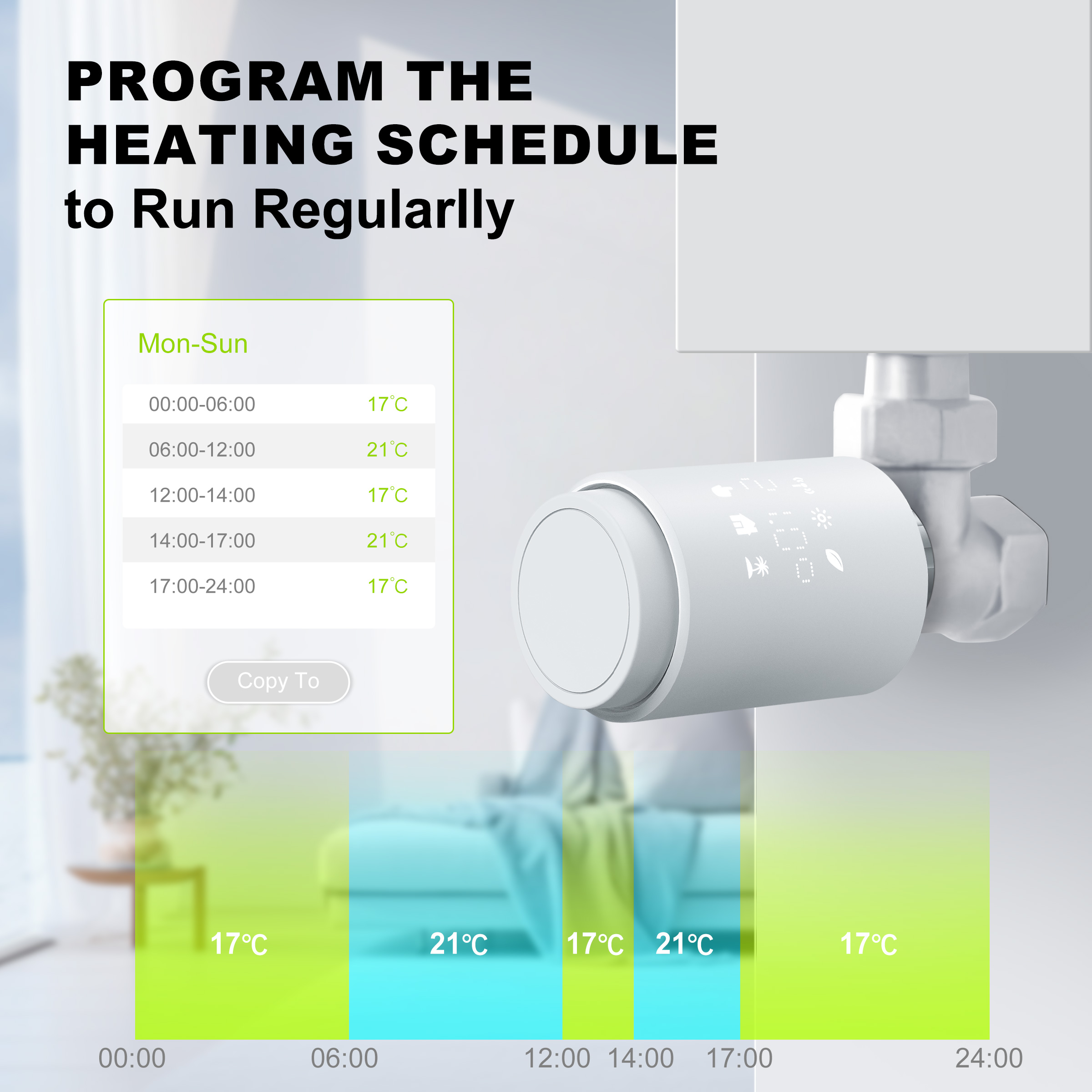 Válvula termostática inteligente GIRIER TRV para radiador, actuador de radiador Tuya ZigBee, controlador de temperatura programable, funciona con Alexa