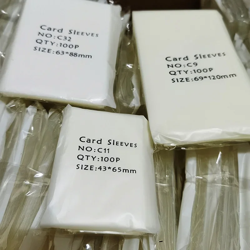 100pcs/set Various Sizes Transparent Card Sleeves Magic Card Game Tarot  Poker Cards Protector Board Game Card Sleeves