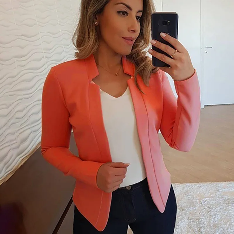 Mulheres finas blazers pretos terno 2025 feminino primavera blazer jaquetas manga longa ol casual das mulheres casacos finos femme senhoras topos brancos