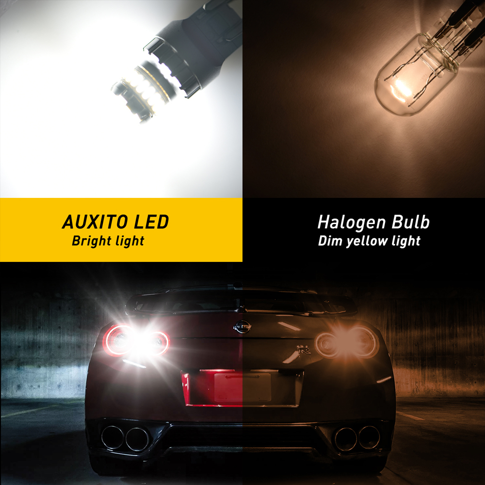 AUXITO 2Pcs T20 LED W21/5W 7443 7440 W21W LED Bulb 6500K White For Lada Opel Car Parking Position Light DRL Daytime Running Lamp