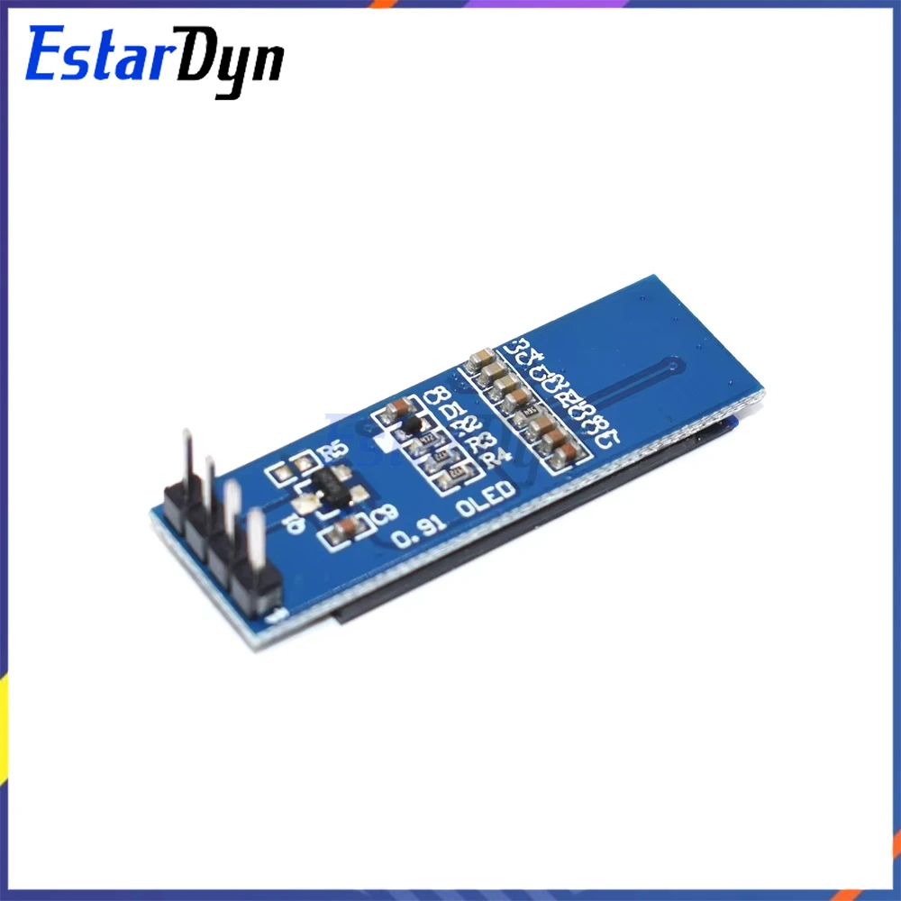 Moduł wyświetlacza OLED 0,91 cala I2C 128x32 dla Arduino Raspberry Pi ESP32, biały niebieski żółty
