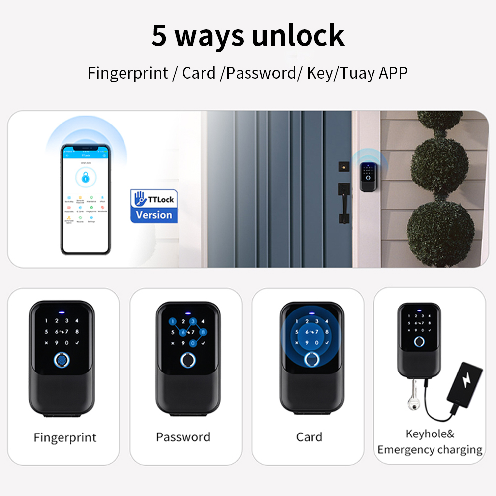 Caja fuerte TTlock con contraseña Bluetooth, caja de llave Digital, aplicación remota, desbloqueo, montaje en pared, caja de bloqueo de llave de seguridad, candado