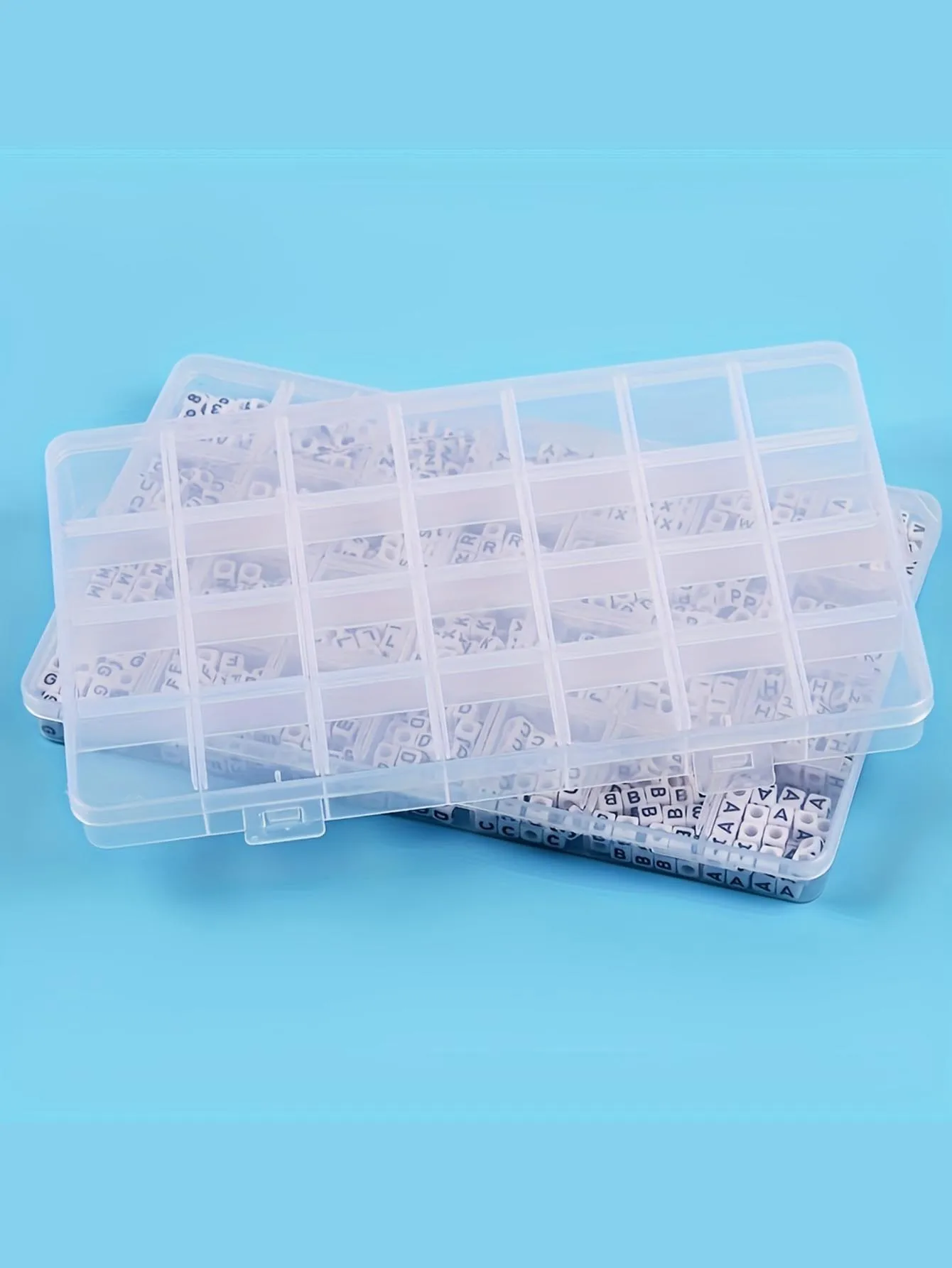 Transparent Storage Container Jewelry Box Clear Plastic Organizer Box Empty Earring Storage Organizer Display Case for Beads