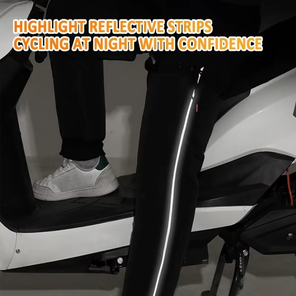 High Quality 60/70/75CM Motorcycle Knee Pads Thicken Reflective Strip Design Leg Cover Waterproof Warm Cycling Leg Warmer