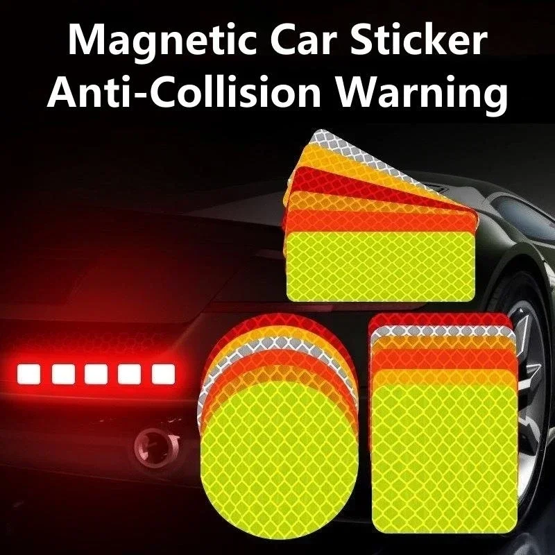 10 個車のバンパー反射ステッカー反射警告ストリップテープ安全なリフレクターステッカーデカール外装オートバイステッカー