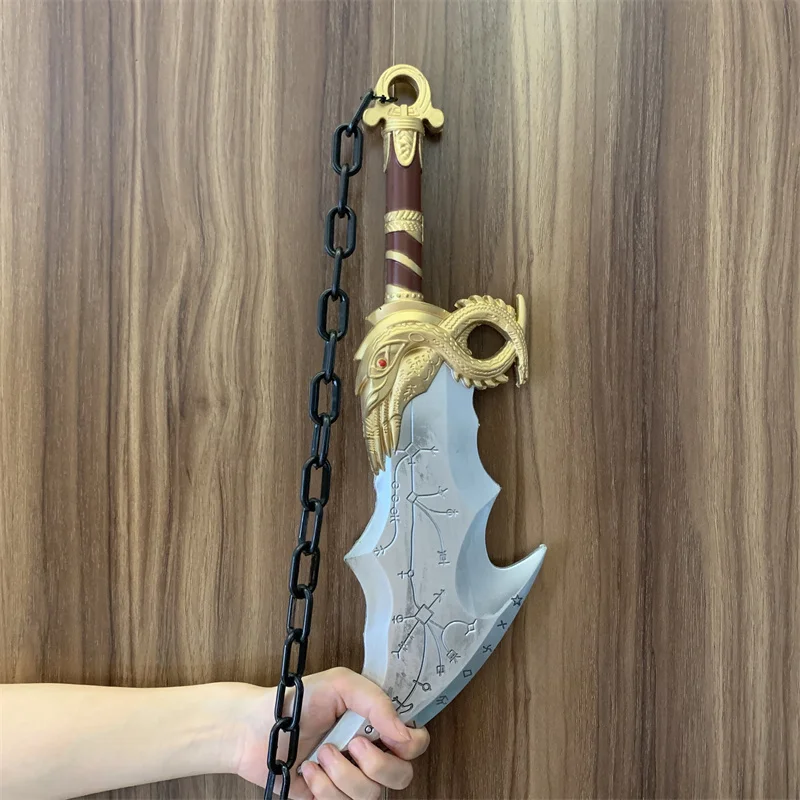 God of War 4 Athena ใบมีด Tomahawk Chained คอสเพลย์ขวาน Prop อาวุธบทบาทเล่น Ghost Leviathan Chaos ขวานความปลอดภัย PU รุ่น