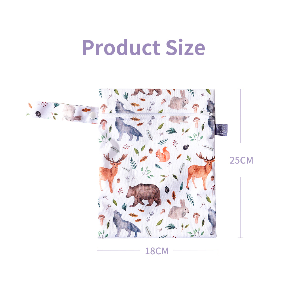 Elinfant 2 個セット 18*25 センチメートル防水 PUL おむつドライバッグおむつインサートミニファッションウェットおむつバッグ