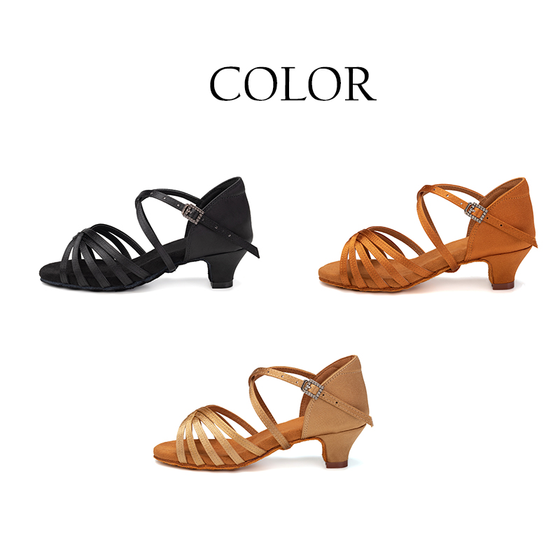 Latin dansschoenen voor meisjes dames dames ballroom moderne tango salsa dansvoorstelling schoenen medium hakken trainingsschoenen