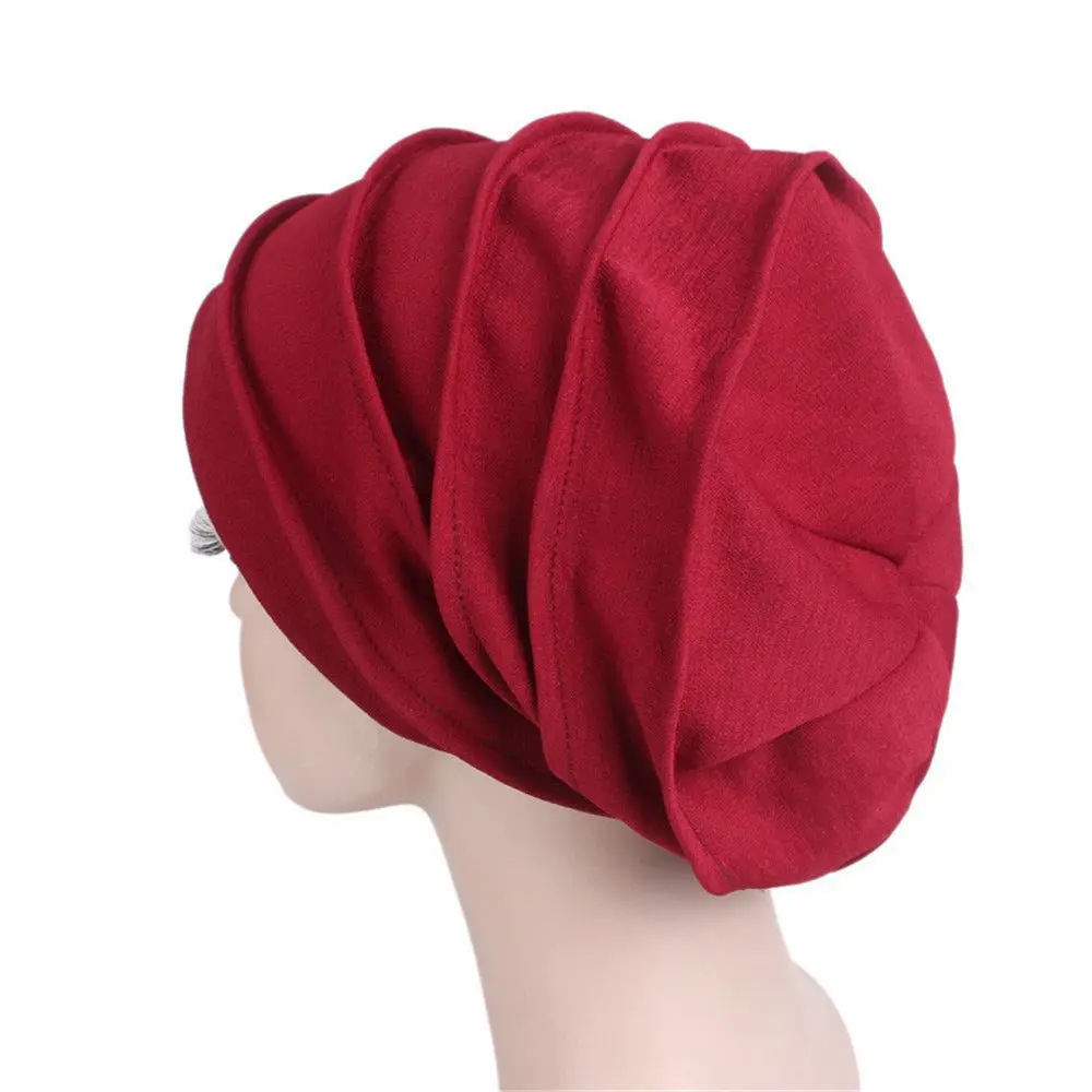 Mulheres Gorros e Turbante, Cachecol para Queda de Cabelo, Elástico, Chapéu Chemo, Envoltório Cabeça, Hijabs Muçulmanos, Feminino